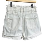 Free People  We the Free Oversized Paper Bag Pleated Balloon Shorts White Sz‎ S Photo 1
