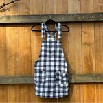 Cindy Plaid Shift Dress size small fall autumn blue overalls size‎ small Photo 1