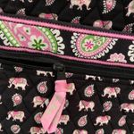 Vera Bradley Retired Hipster Crossbody Bag Purse Pink Elephants Paisley 2007 Quilt Photo 1