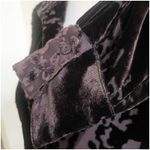 Jones New York Women’s Burnout Velvet Brown Button Down Shirt Blouse Size 12 Photo 9