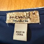 One World  Women’s Sleeveless Maxi Dress Blue New Age Boho Festival NWT Medium Photo 3