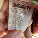 GENERATION‎ Vibrant Red and Green Tunic Pakistan Top Size L Photo 7