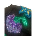 Retro vintage 90’s sequin sweater from Work in Progress sz 18/20 Black Photo 3