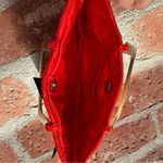 Shiraleah  red and black felt flowered short handle purse clutch Photo 12