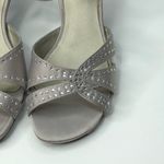Metaphor  Silver Gray Strap Sandal with Rhinestones Photo 6