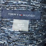 Tommy Hilfiger Navy & White Textured Tweed Jacket w/Ruffled Back Size 8 Photo 7