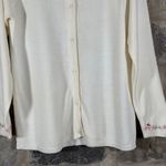 Stitches In Time Sweater Medium Floral Knit Cardigan Grannycore Cottagecore Pink Photo 3