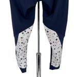 Marika Navy Blocked Tempo Leggings Workout size XL Star Print Photo 6