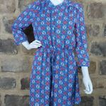 Daniel Rainn Blue Dress Woman's Size Small Lightweight Lined Pattern Photo 0