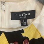Chetta B  Sunhee Women's Sheath Dress Midi Geometric Cap Sleeve Yellow‎ Size 2 Photo 2
