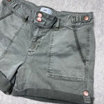 BKE  Olive Green Utility Cuffed Shorts Women's Size 29 Button Fly Cargo Pockets Photo 0