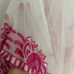 Taj by Sabrina Crippa silk beaded sequin gorgeous medium M tunic top cover swim Pink Photo 10