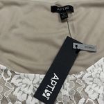 Apt. 9 Women’s Dress 👗 Fit & Flare White Lace Sleeveless 2X Nude lining Satin Belt Tie Photo 13