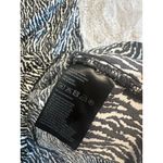 H&M  Long Balloon Sleeve Animal Zebra Print Blouse Shirt Black‎ Size S Photo 7