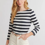 Tuckernuck -Dudley Stephan’s Classic Black and White Striped Women's Top XS Photo 0