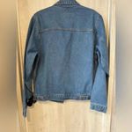 Denim Jacket Oversized Western Cowboy / Cowgirl Longhorn Hauler Jacket Cotton Blue Photo 1