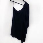 EXPRESS  Dress black Mini one shoulder long flutter sleeve Size Small Photo 1