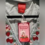 Her Universe Strawberry Shortcake Floral Strawberry Women's Denim Vest Photo 4