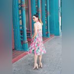 J.Crew Pineapple Tropical Resort Summer Dress Bloggers Favorite Size 14 Large Photo 9