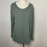 Smallshow Sage Green Long Sleeve Scoop Neck Top | Size‎ XXL Photo 1