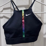 Nike Women's Dri-FIT Indy Rainbow Ladder Sports Bra Black XS NWOT Photo 0