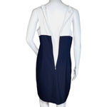 Banana Republic  Dress Womens 4 Navy Blue White Sheath Dress Office Work‎ Career Photo 3