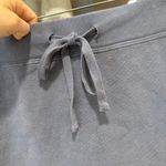 Brandy Melville mini skirt waffle knit slate blue textured drawstring emmie Photo 5