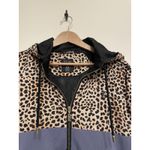 P.E Nation Man Down Jacket Women Medium Leopard Hooded Active Pocket Drawstring White Photo 2