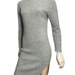 All Saints Women’s Size S Heather Gray Ribbed Sweater Knit Turtleneck Dress Photo 1