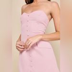 Lulus Lulu’s Stylish Status Blush Pink Strapless Ruffled Mini Dress Blush Pink Size XL Photo 3