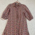 ZARA NWOT  Micro Floral Print Balloon Sleeve dress size small Photo 2