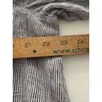 Tahari  Linen Blouse Size 1X  Blue Pinstripe Tunic Side Buttons Comfort Coastal Photo 9