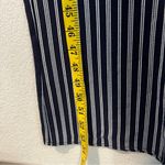 Monteau Crepe Blue & White Striped Flutter Sleeve Jumpsuit Size S Photo 10