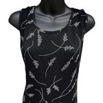 VTG 90s Molly Malloy Sleeveless Floral Maxi Black Dress With Cardigan Women’s 12 Photo 2