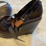 Robert Clergerie Paris Choc Brown Leather Platform Shoes, 5β/1.75β Wedge Heel/9B Size 9 Photo 7