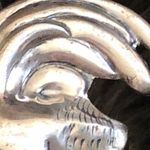 Rare 1940s Aguilar for Coro Mexican silver brooch Photo 3