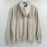 ZARA Cream Pullover Cinched Hoodie Sweatshirt Pocket Casual Women's Size Small Photo 3