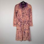 Aratta Silent Journey Purple Orange Long Sleeve Dress Womens S Casual Boho Artsy Pink Photo 11