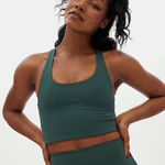 Girlfriend Collective  Paloma Racerback Sports Bra In Moss Photo 0