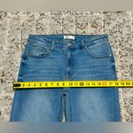 OAT NEW YORK mid rise straight leg jeans size 8/29 raw hem ankle length Blue Photo 3