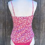 ZARA  Pink Ditzy Floral Corset Spaghetti Strap Bodysuit Size M Photo 1