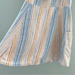 Reformation Landy Marbella Off Shoulder Linen Stripe Dress 10 Photo 9