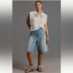 Pilcro Anthropologie  Elastic-Back Denim Bermuda Shorts Photo 3