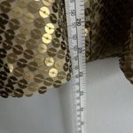 Guess by Marciano  Sequin Peplum Party Gold  Embellished Top Sz M Photo 5