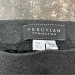 Peruvian Connection  Dark Gray Leggings With Zipper Detail Sz 8 Photo 2