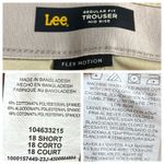 Lee  New Pants Flex Motion Straight Leg Mid Rise Khaki Tan Women’s Size 18 Short Photo 8