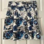 Sharagano  Women's Gorgeous Navy and white Skirt Size‎ 8 Photo 1