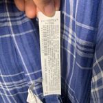 Zara Plaid Midi Dress Belted Balloon Sleeve Blue Size Small blogger favorite Photo 7