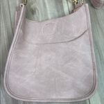 Ahdorned blush pink vegan leather crossbody messenger bag Photo 1