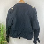 Adrienne Vittadini Dark Blue Zip Up Cropped Jacket M Photo 1